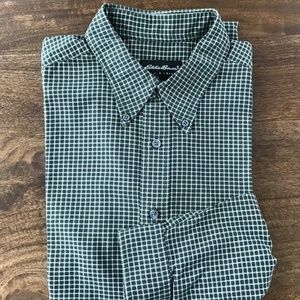 Eddie Bauer dress shirt. XL-Tall, moss green